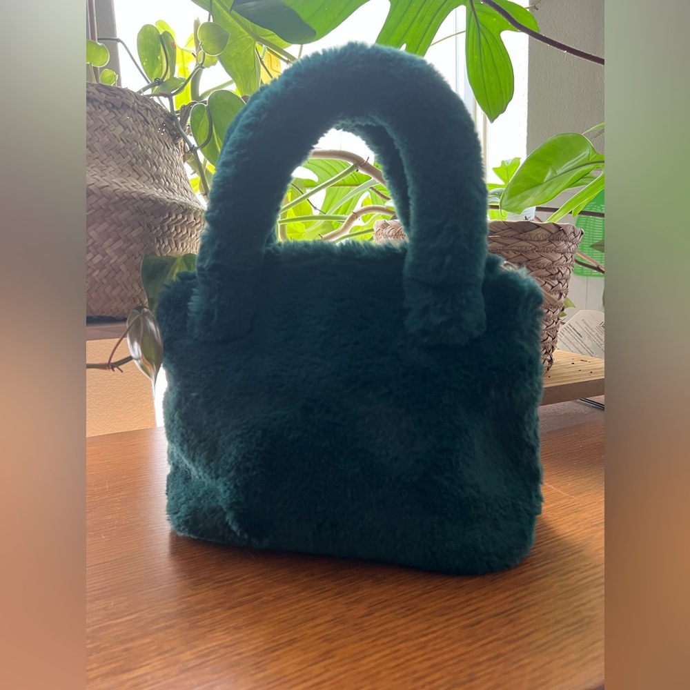 Targets A New Day Dark Green Furry Crossbody